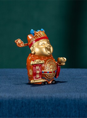 箐铜记《财神到》财神爷铜摆件家居装饰品客厅玄关办公室招财进宝