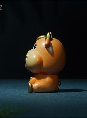 箐铜记勇敢牛牛生肖牛铜摆件家居装饰品客厅玄关办公室送朋友礼物