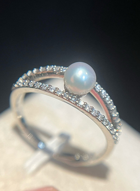 「新品女神单品戒指 天然高品质淡水珍珠14k注金独家时尚小清新款