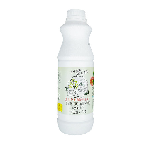 每家果园荔枝汁 浓缩果汁饮料浓浆原浆 奶茶店专用商用美家 1.1kg - 图3