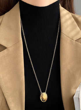 金色气质毛衣项链女款2025新款配饰秋冬女生毛衣链女轻奢高级感