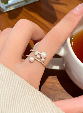 开口戒指女小众设计轻奢高级感情侣2025新款爆款设计感食指戒指环