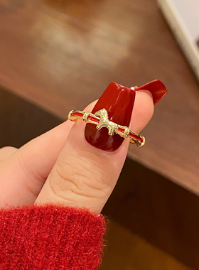 小马本命年开口过年戒指女马年