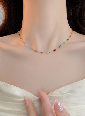 新款多巴胺多彩项链彩