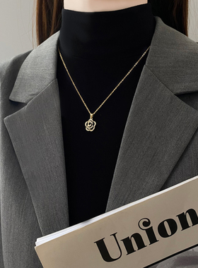 山茶花毛衣链2025年新款潮小众