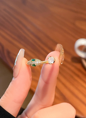 蛇年本命年生肖蛇戒指女气质百搭