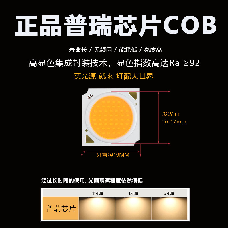 COB灯珠 高亮30瓦灯芯20w36w面光源轨道灯筒射灯LED维修替换灯板,淘宝优惠券,粉丝福利购,淘宝优惠卷