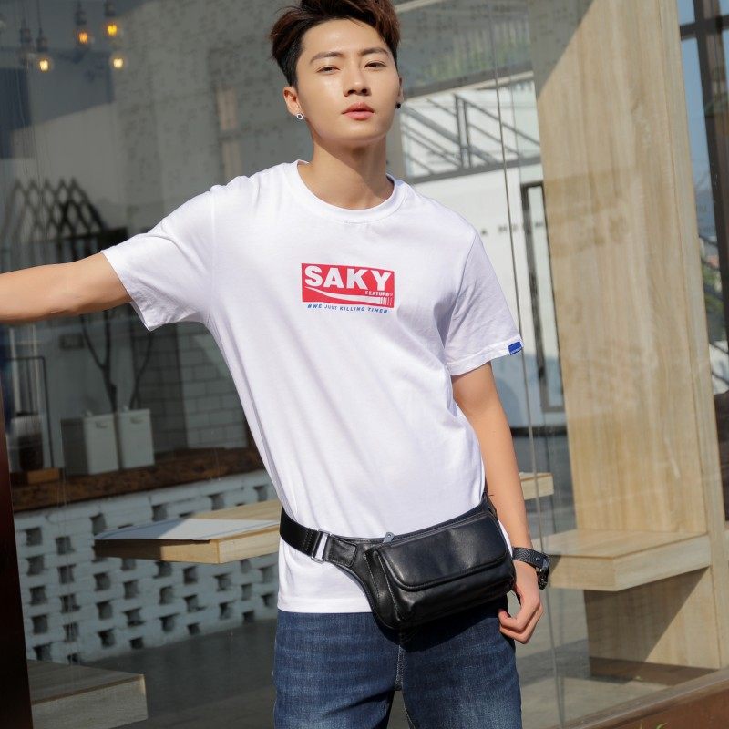 韩版街头潮流男士腰包运动斜挎小包 法拉曼男士包袋