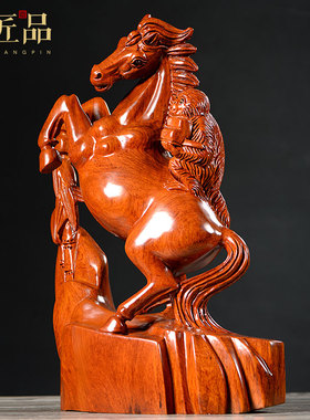 马上封侯动物商务风红木工艺品