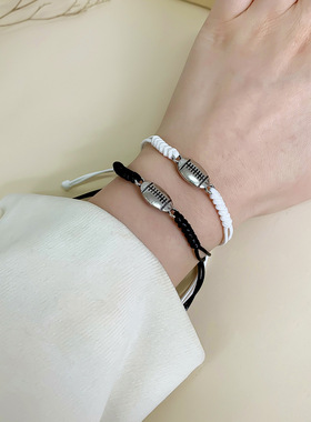 黑白混色篮球手链2条装