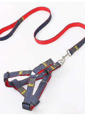牛仔风宠物狗狗牵引绳适配大中小