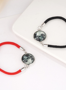 日月恋人时光宝石情侣手链