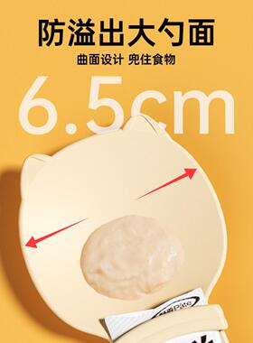 新款猫用挤压式喂食勺猫条零食