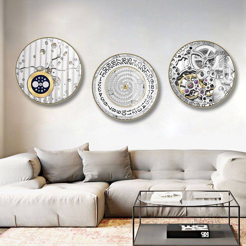 手表装饰画机芯分解图名表钟表行挂画寄卖行工作室高端圆形壁画,淘宝优惠券,粉丝福利购,淘宝优惠卷