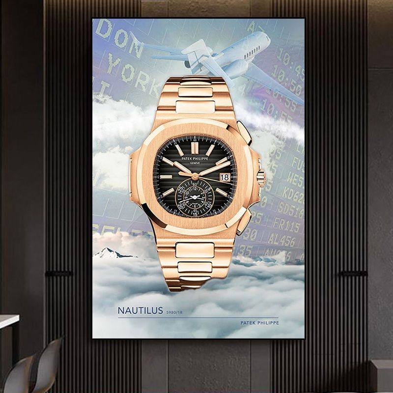 手表装饰画名牌钟表维修店奢侈品店挂画直播间背景墙工业风壁画,淘宝优惠券,粉丝福利购,淘宝优惠卷