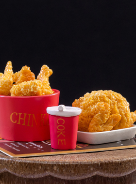 微景观创意仿真写实食玩炸鸡摆件