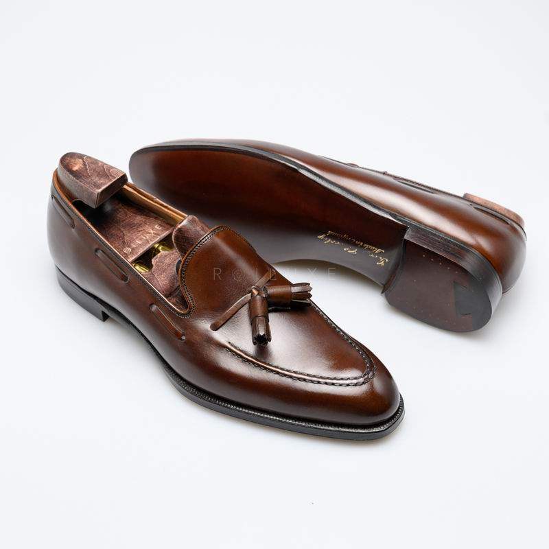 英国George Cleverley手工皮鞋固特异流苏乐福鞋男Tassels loafer,淘宝优惠券,粉丝福利购,淘宝优惠卷