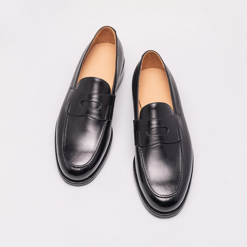 雅生AXEN国产固特异工艺便士乐福通勤男翻毛皮光面皮penny Loafer - 图3