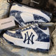 New York Yankees dad shoes for men and women 2025 new autumn and winter thick sole heightening couple sports and casual shoes trendy brand