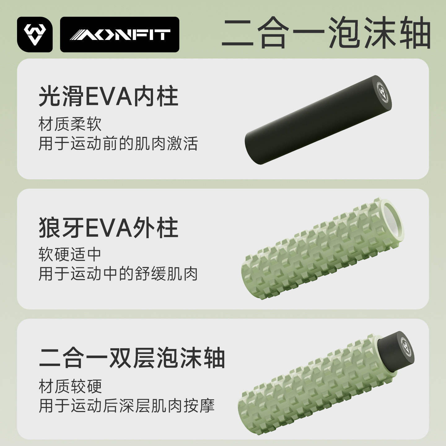 运动实心泡沫轴二合一肌肉放松专业滚轴狼牙棒按摩滚轮瘦腿琅琊榜,淘宝优惠券,粉丝福利购,淘宝优惠卷