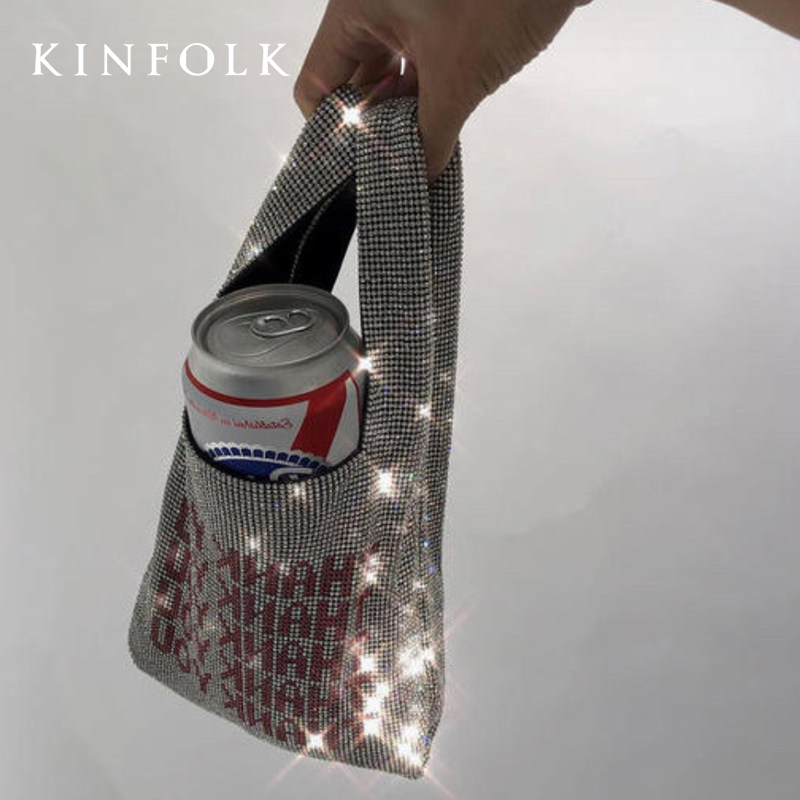 2019潮唐嫣网红小静同款镶钻手提包 华举女士包袋