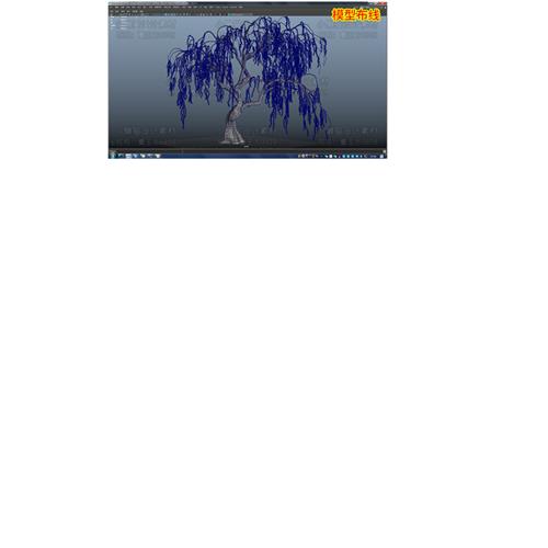 maya柳树模型素材c4d植物柳树灌木 3d大树 obj+fbx老树贴图-06363 - 图2