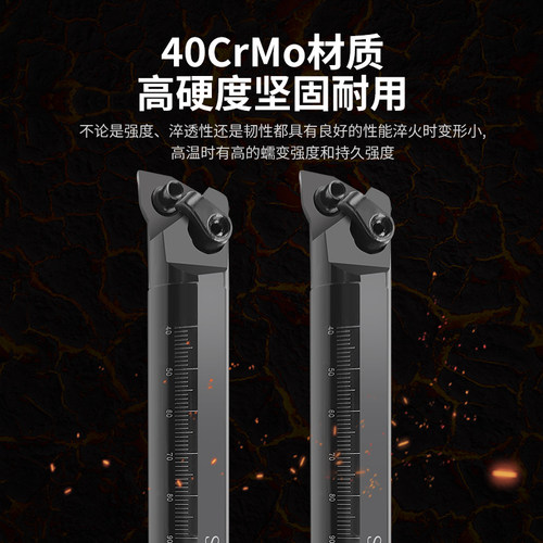 sinstar数控刀杆桃形内孔车刀杆S20R-MWLNR08内圆镗孔车床机夹刀 - 图0