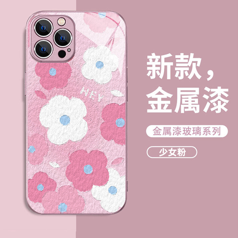 油画兔vivos16手机壳iqooneo7竞速版s15/s12/s10/s9/s7玻璃壳爱酷11/10/9/8pro高级感z7/z5/z3闺蜜neo6/5se女 - 图2