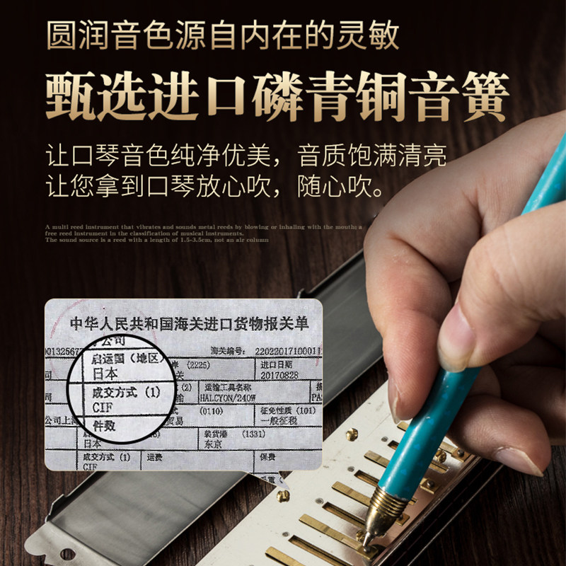 上海旗舰国光男士演奏级初学者口琴 国光名韵口琴