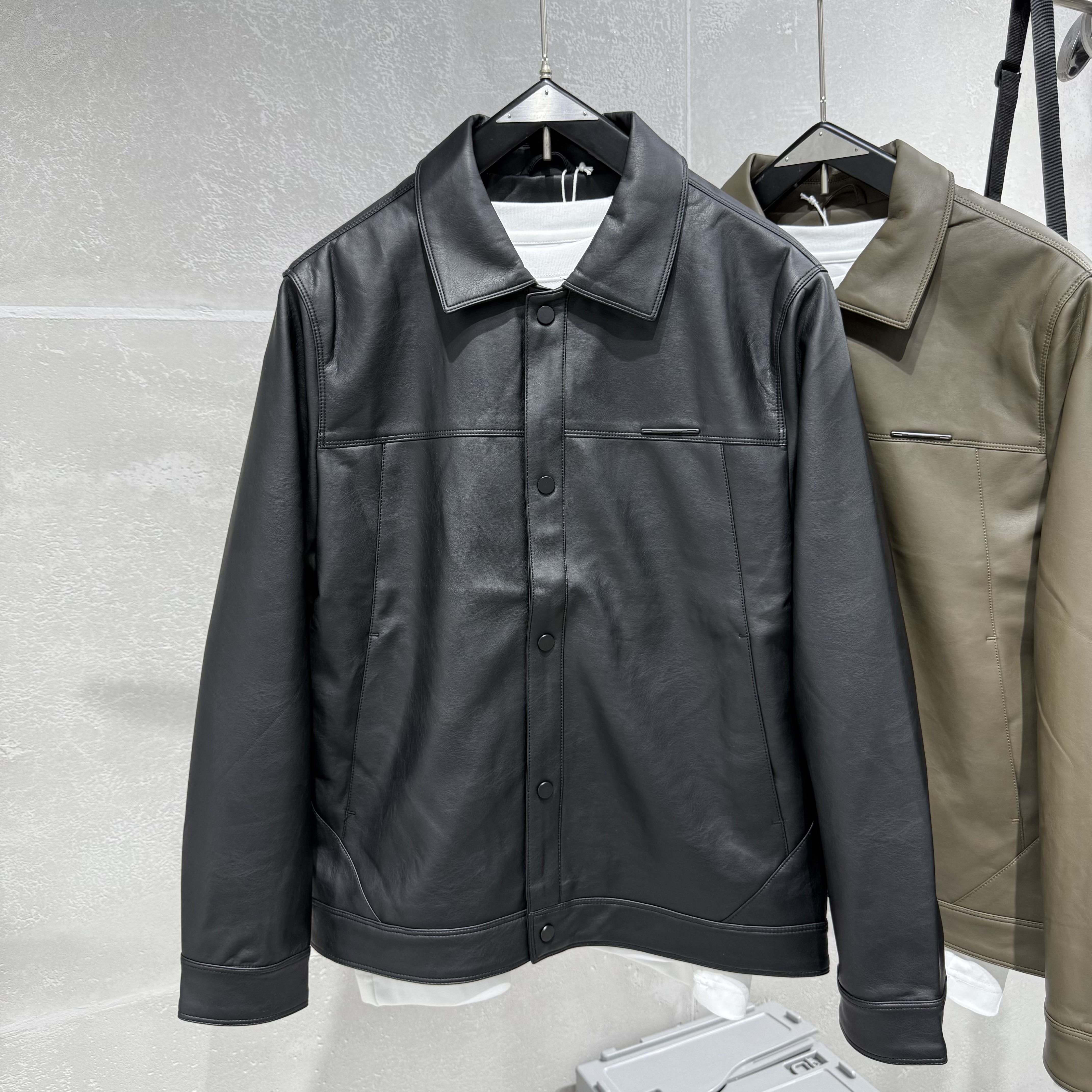 2025秋季新款翻领皮衣外套男修身百搭休闲简约实体同款气质上衣,淘宝优惠券,粉丝福利购,淘宝优惠卷