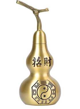 厨房在西北化解火烧天门西北角厨房八卦开口纯铜葫芦开盖空心摆件