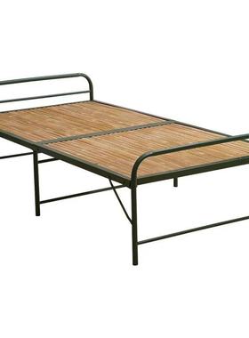 曙亮折叠床竹条竹板床1.2米简易加固单人床办公室家用午休午睡床