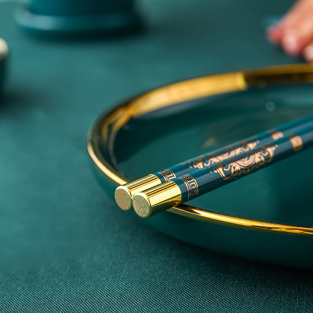 Emerald Jingdezhen Ceramic Chopsticks for Home Use Anti-mold