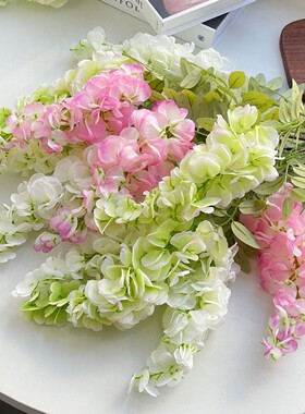 仿真阿勃勒紫藤花豆花垂吊假花绢花藤蔓婚庆场景布置装饰拍摄道具