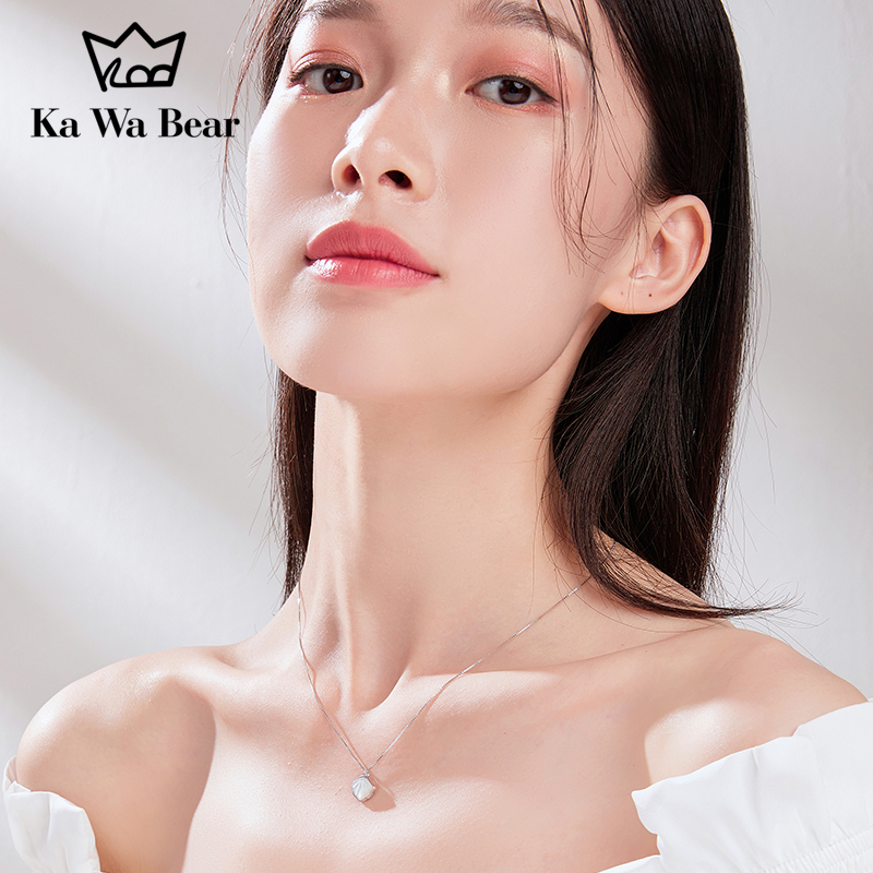 一贝子纯银项链女锁骨链小众设计感七夕节生日情人节礼物送女友 一贝子纯银项链女锁骨链小众设计感七夕节生日情人节礼物送女友