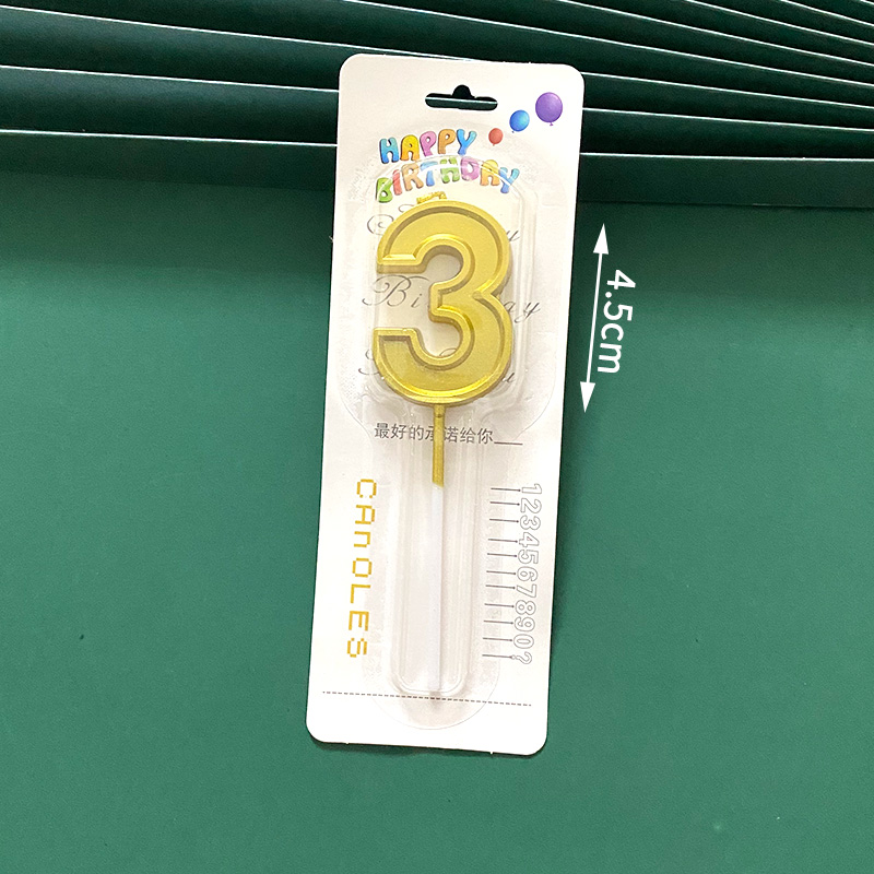 金色数字蜡烛大号生日蜡烛儿童周岁老人祝寿生日派对蛋糕装饰摆件