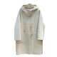 Horn button double-sided cashmere coat for women mid-length 2025 autumn and winter new hooded college style woolen coat