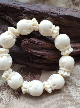 象牙果福袋钱袋雕刻手串佛珠金刚星月菩提配饰配件男士文玩手炼