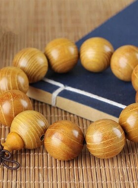 黄金檀手串佛珠男女手炼紫檀金丝楠木黄花梨沉香阴沉木金丝檀手串