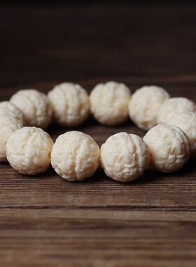 象牙果雕刻手串霸王貔貅有求必应手把件猛犸象牙男女佛珠工艺饰品