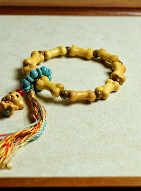 C149 可爱骨头串 澳檀木实木精工雕刻送礼礼品