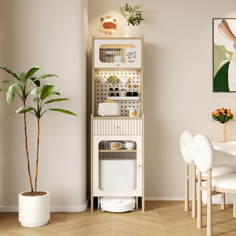 餐厅客厅现代奶油风洞洞板家政柜收纳柜保洁卫生扫地机器人置物架,淘宝优惠券,粉丝福利购,淘宝优惠卷