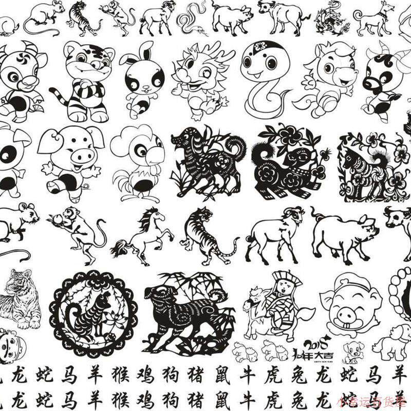 葫芦烙画底稿贴纸底稿烫画图案葫芦上的贴纸图案葫芦雕刻图案贴纸