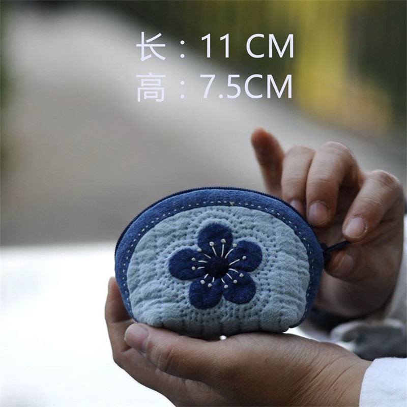 手工蓝染梅花拼布贝壳零钱缝纫DIY材料套装包新款促销掌柜推荐,淘宝优惠券,粉丝福利购,淘宝优惠卷