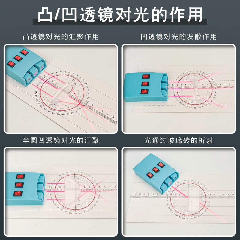 初中物理光学实验器材全套初二八年级上册实验箱光具座学生用凸透镜成像凹透镜小孔成像光的反射折射人教版-图1