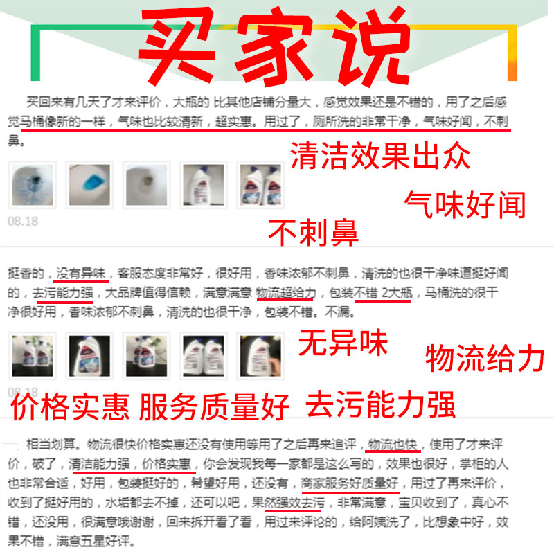 洁菲雪马桶厕所除臭神器两瓶洁厕液 洁菲雪马桶清洁剂/洁厕剂