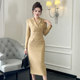 Fashionable commuter slim fit suit dress