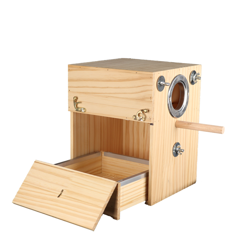 虎皮鹦鹉繁殖箱玄凤牡丹实木鸟窝鸟巢保暖鸟用孵化箱竖式鸟笼配件 - 图3