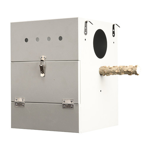 特大号不锈钢金属鹦鹉繁殖箱虎皮牡丹玄凤鸟窝鸟巢保暖竖式孵化箱 - 图3