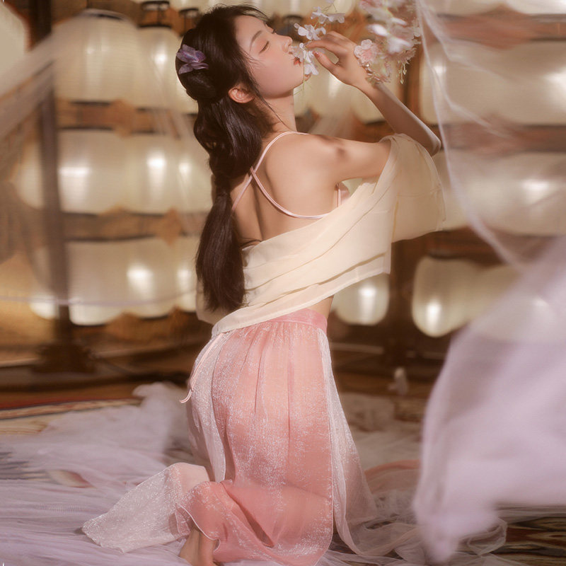 古风汉服性感女睡衣纯欲午夜激情高端情趣内衣火辣床上激情制服男